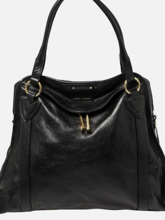 Marc Jacobs Handbags - $1300 Marc Jacobs Black Leather Wellington Fulton Satchel Hobo Bag